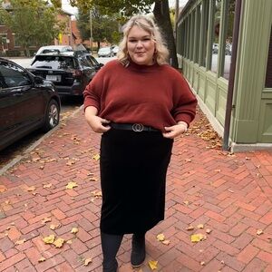 Vintage R&K Evening Black Velvet Skirt